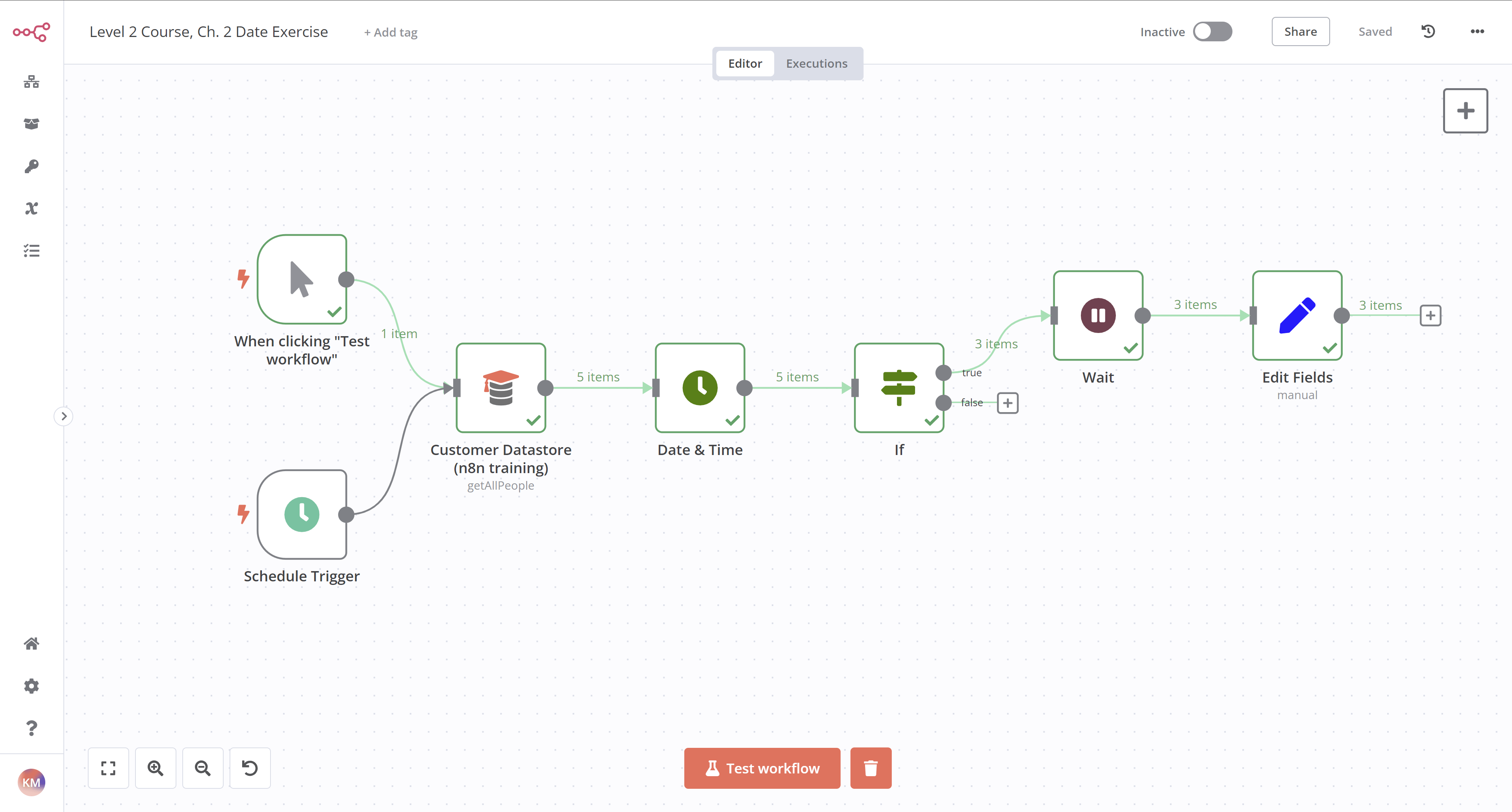 Workflow for transforming dates